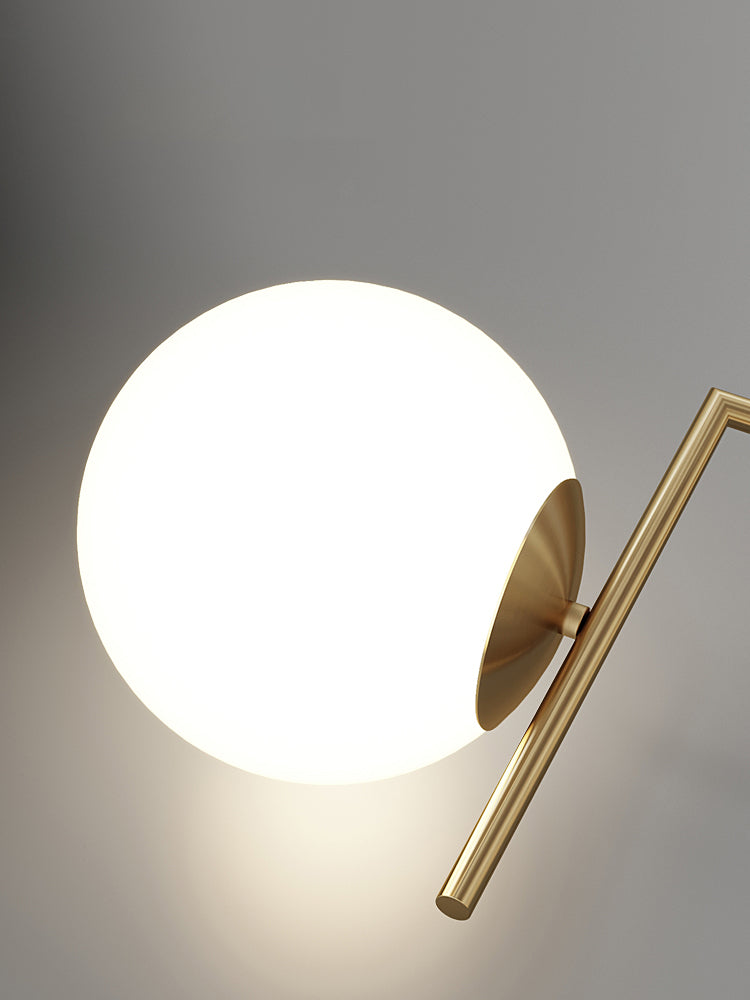 White Glass Floor Lamp